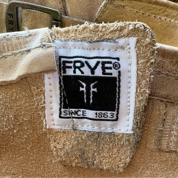 Frye Veronica Slouch Leather Tall Knee High Riding Motorcycle Boots Tan Size 9.5 - Picture 8 of 13